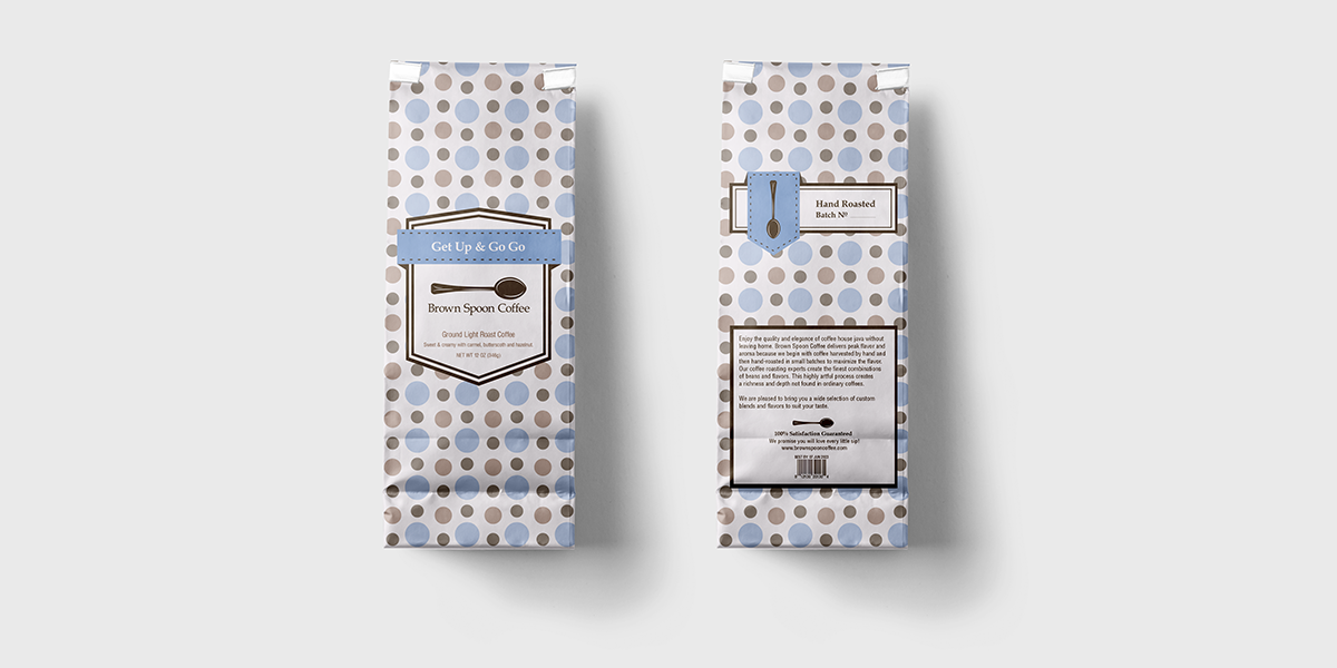 brown spoon coffee bags