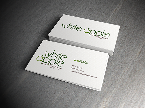 White apple marketing New logo